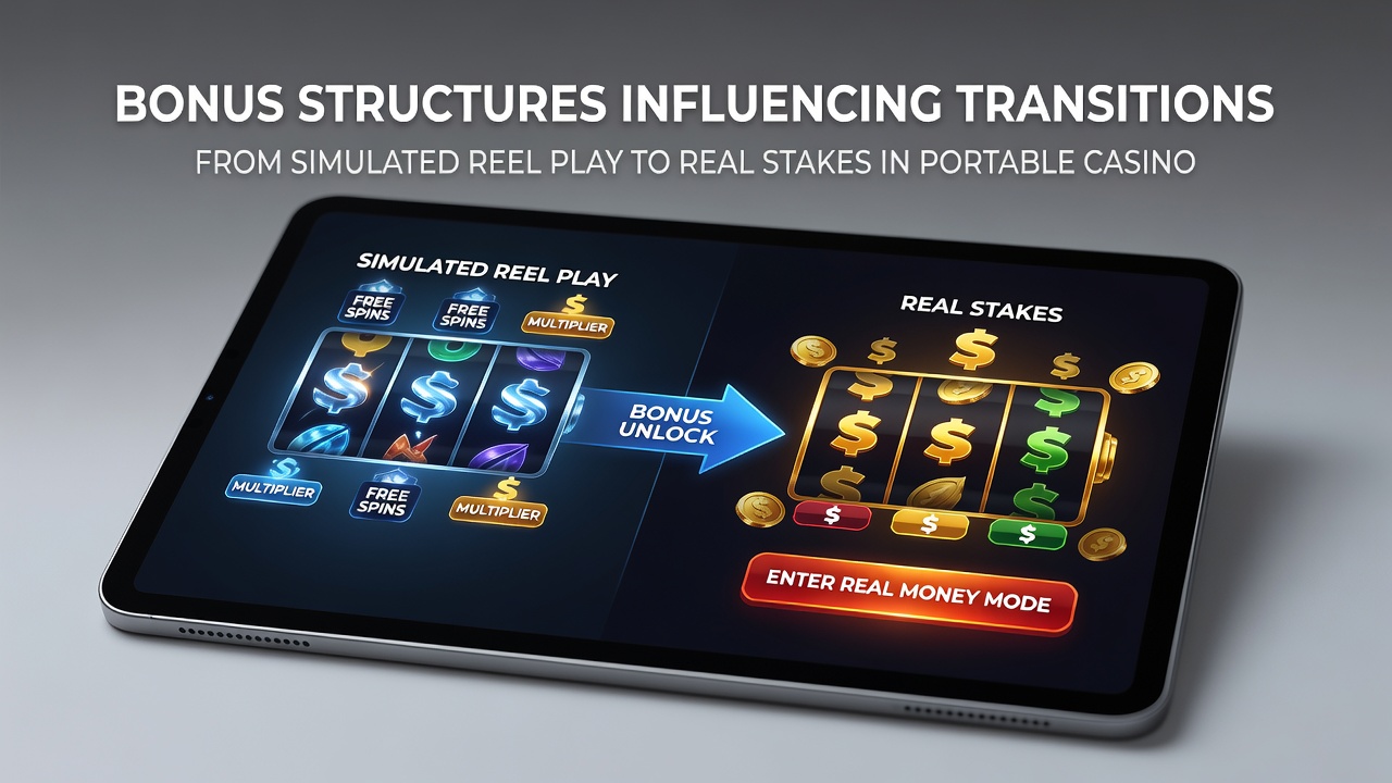 Analytics dashboard displaying player conversion rates from simulated to real-money mobile slots
