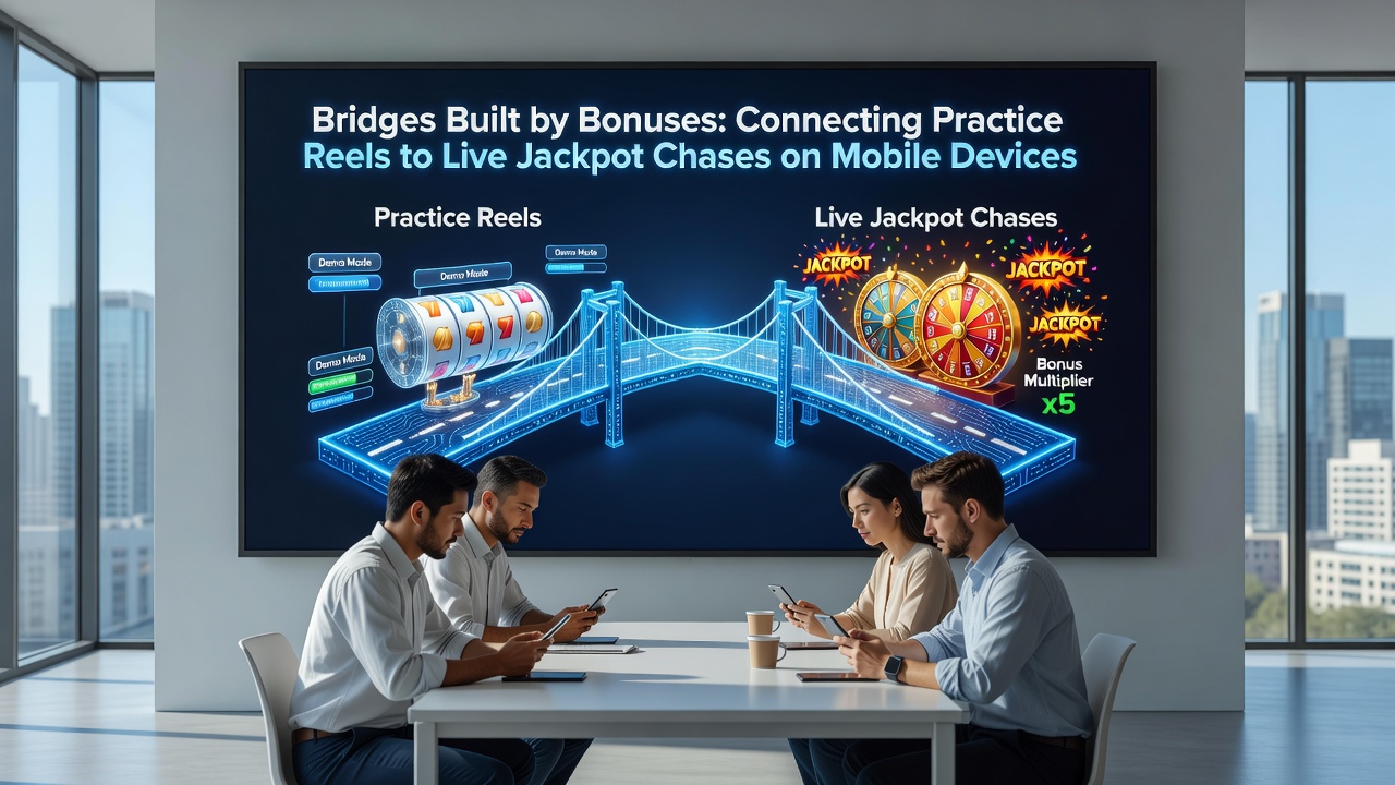 Smartphone screen showing live jackpot meter with bonus credit overlay during mobile reel session